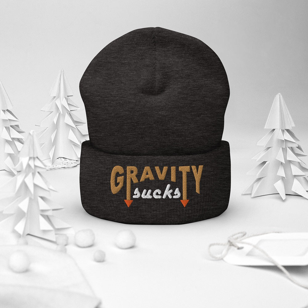 Gravity Sucks Cuffed Beanie
