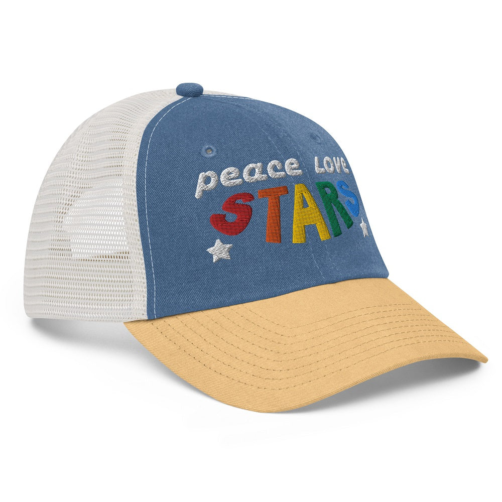 Peace Love Stars Sportsman Unstructured Cap