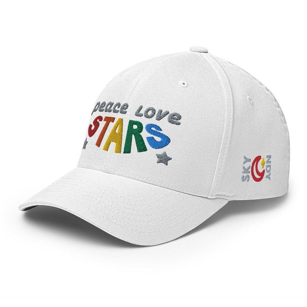 Peace Love Stars Flexfit Structured Cap